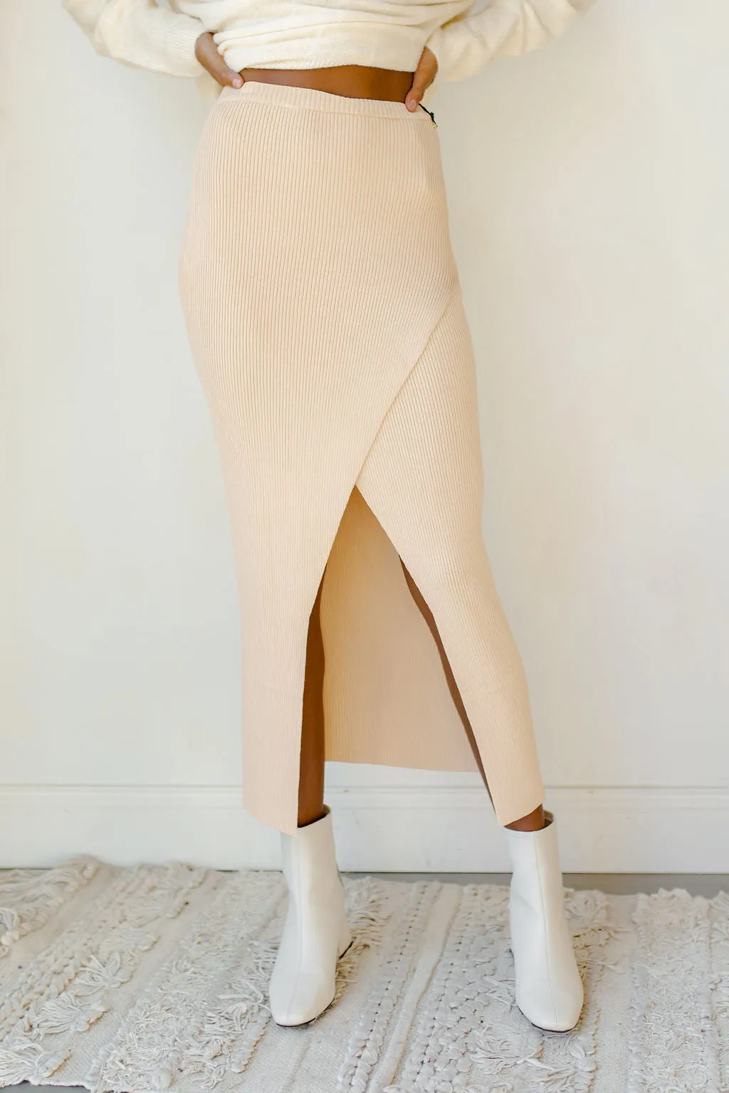 mona knit maxi skirt