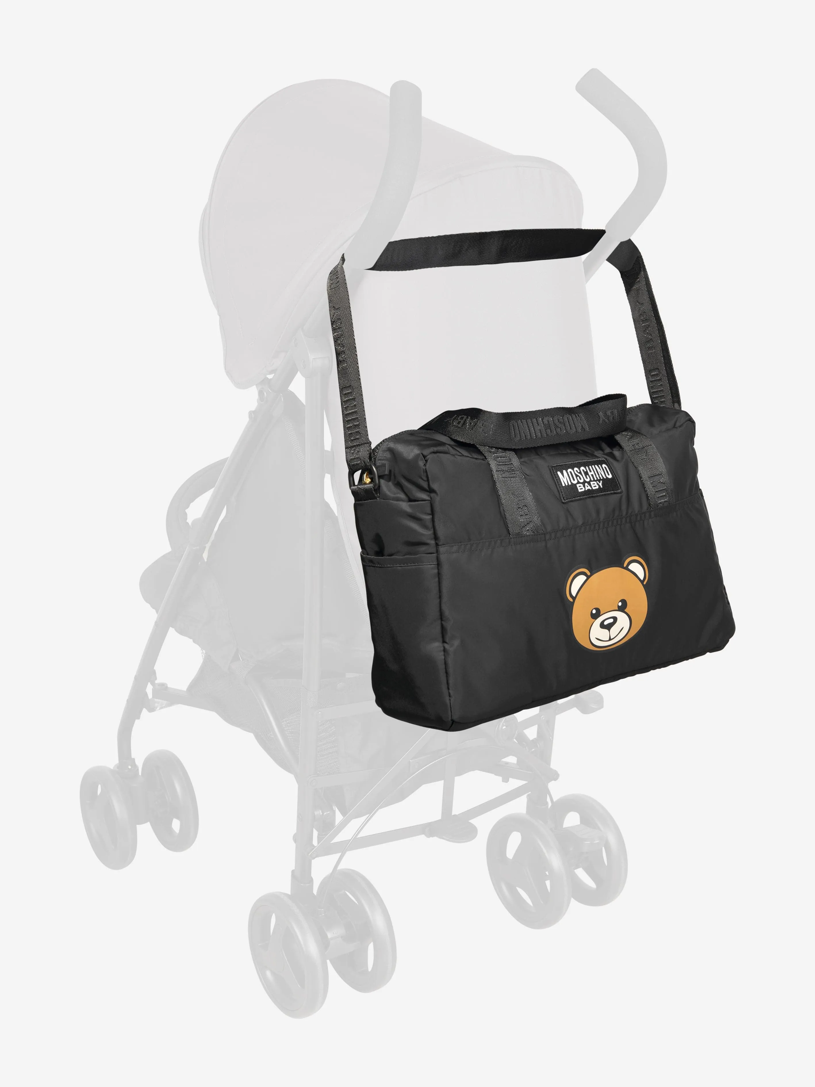 Moschino Baby Teddy Bear Changing Bag in Black (40cm)