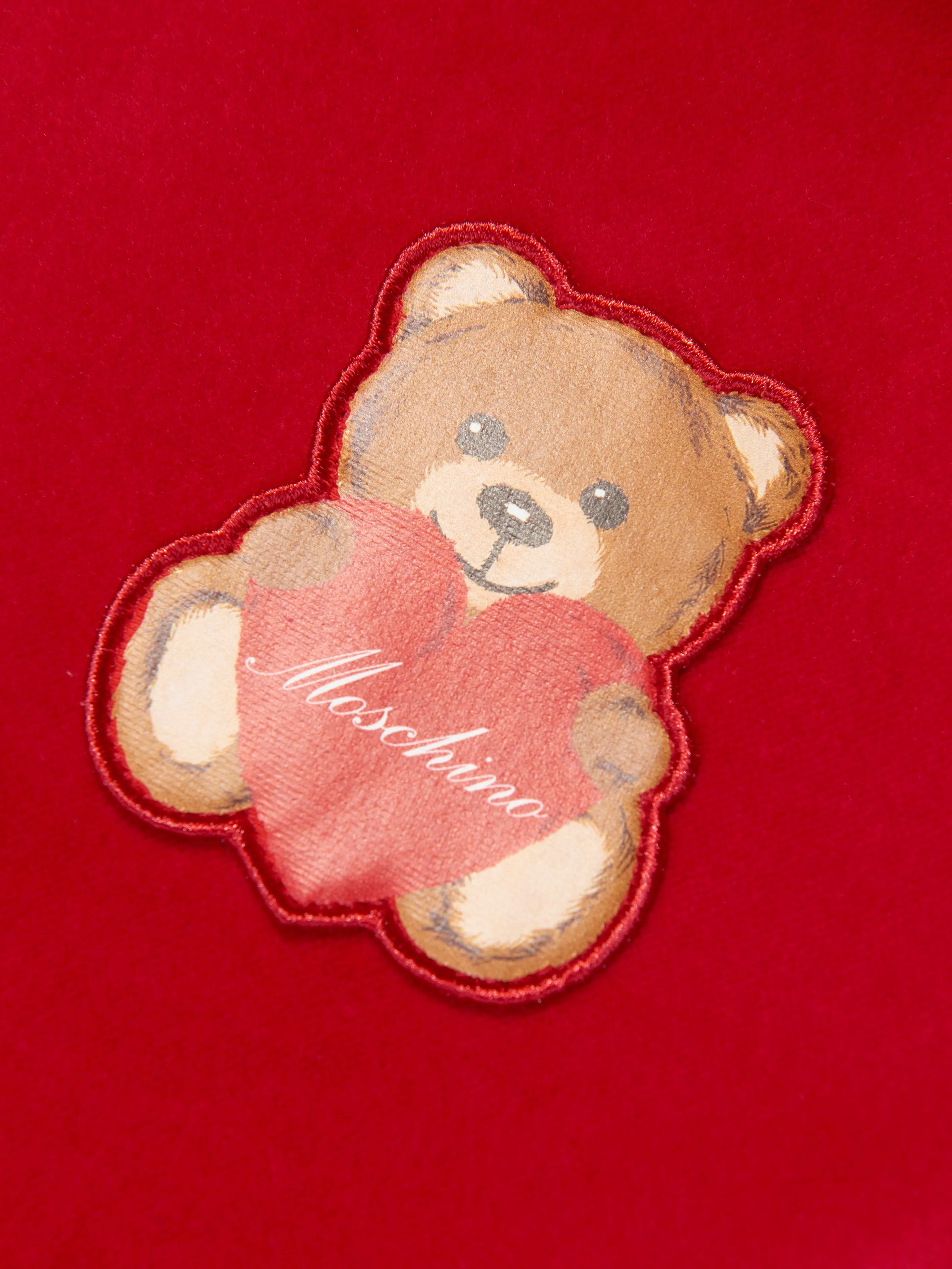 Moschino Girls Teddy Bear Dress in Red