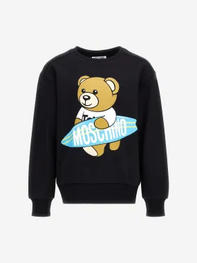 Moschino Kids Teddy Surfer Sweatshirt in Black