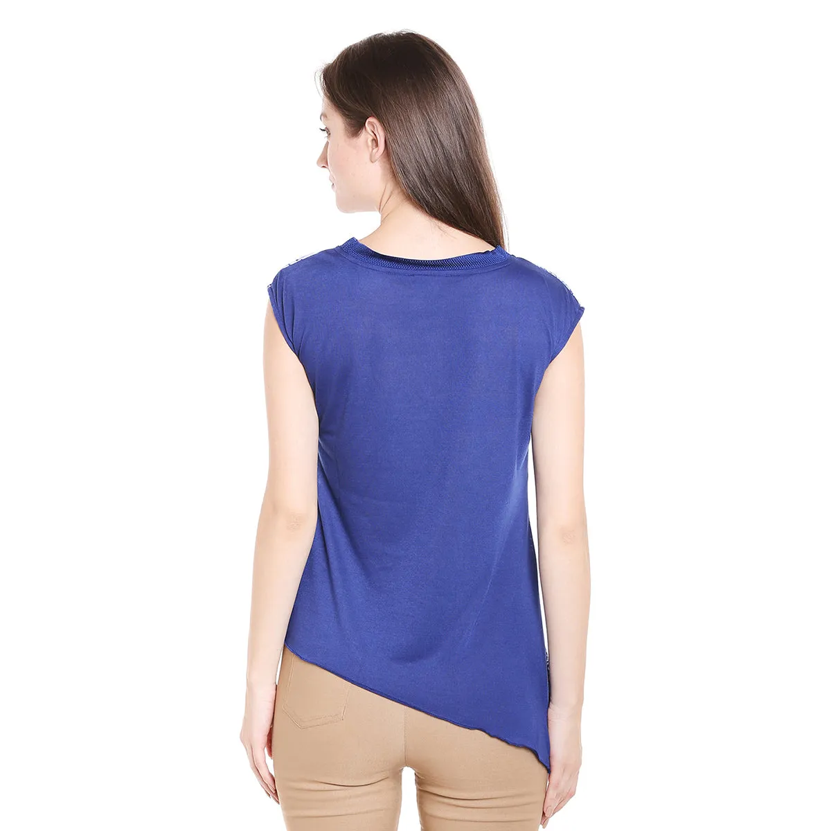 Navy Printed Top