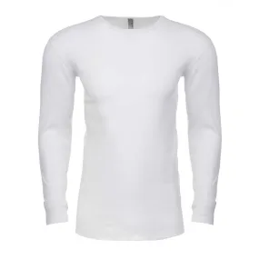 Next level Men's White Blended Thermal Tee