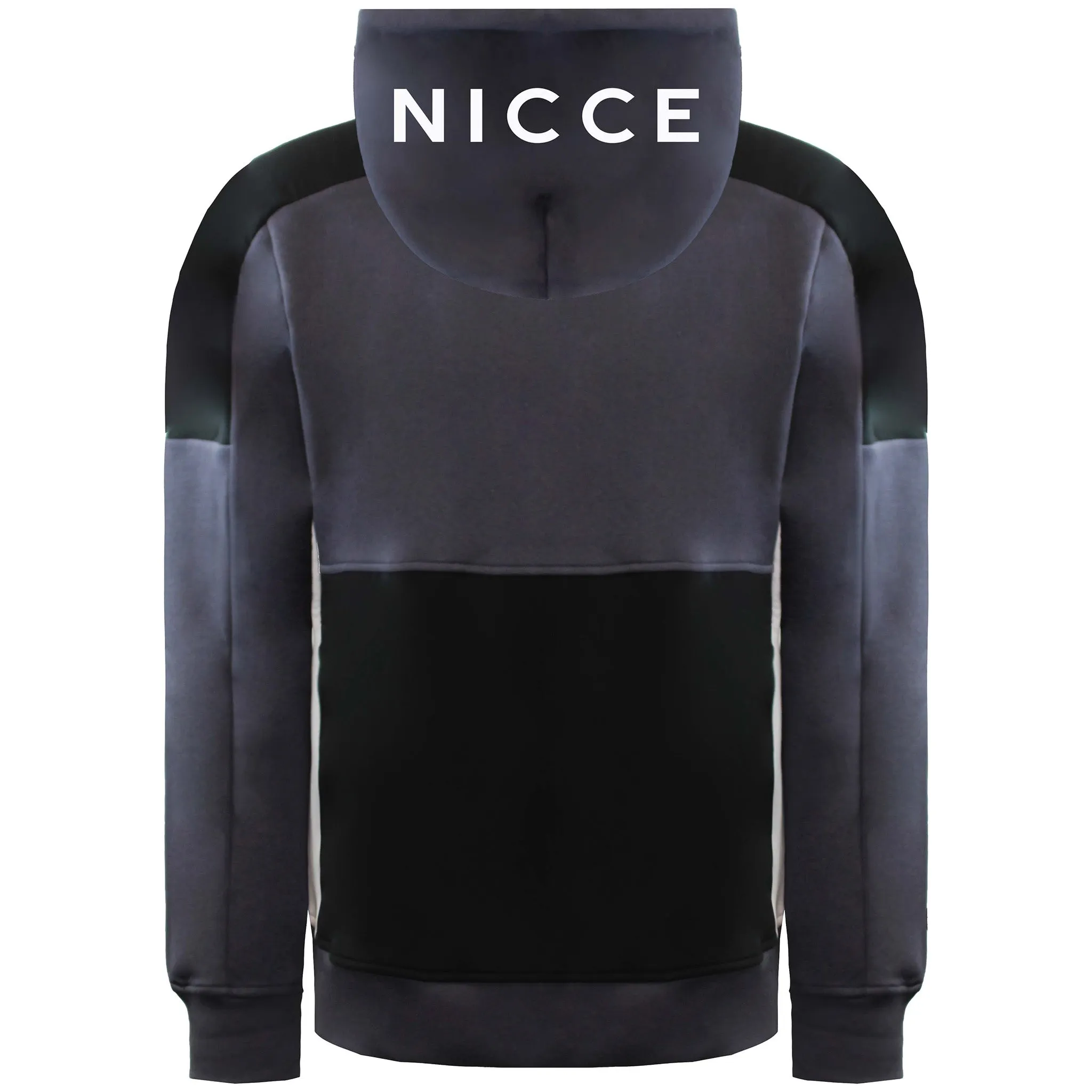 Nicce District Mens Black/Grey Track Jacket
