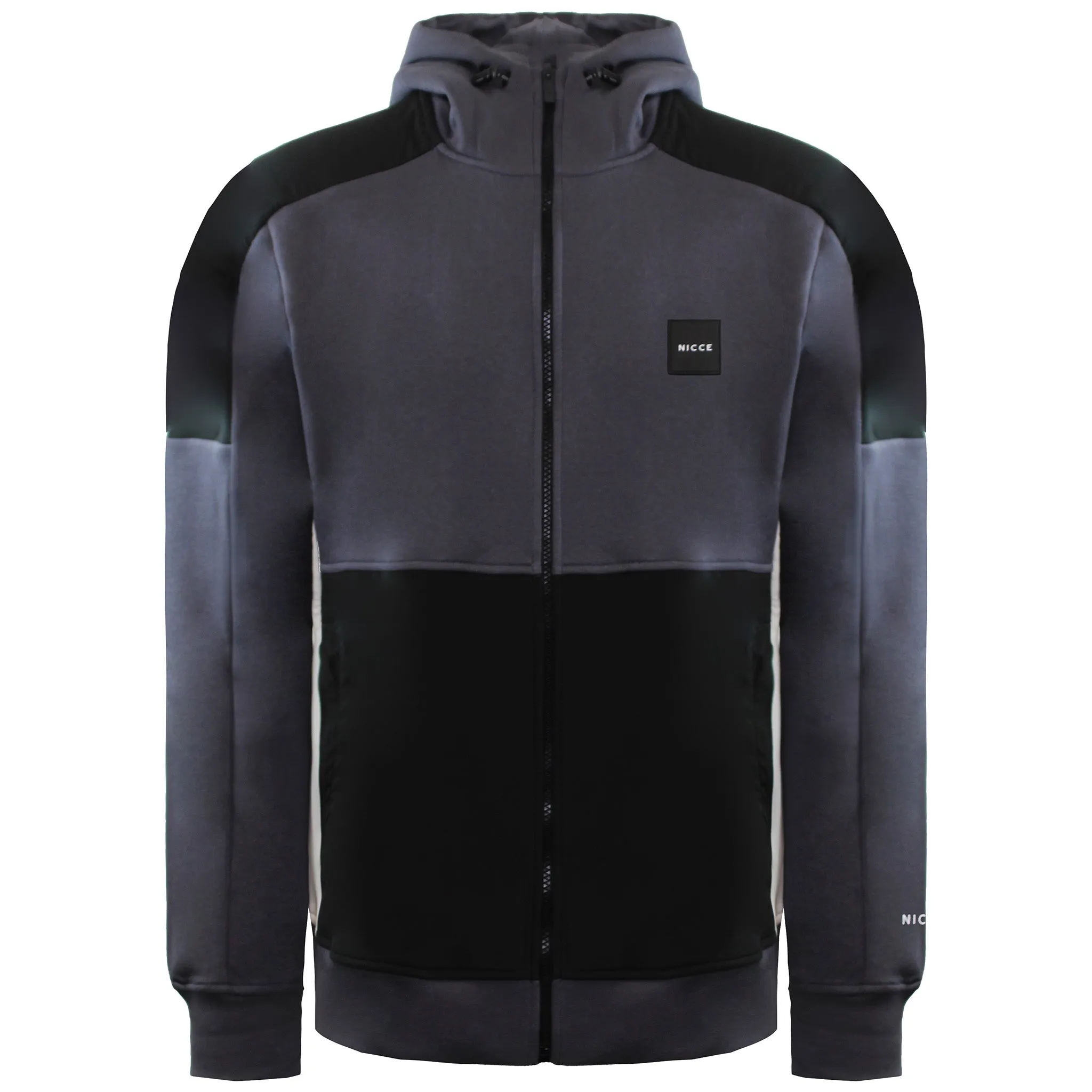 Nicce District Mens Black/Grey Track Jacket