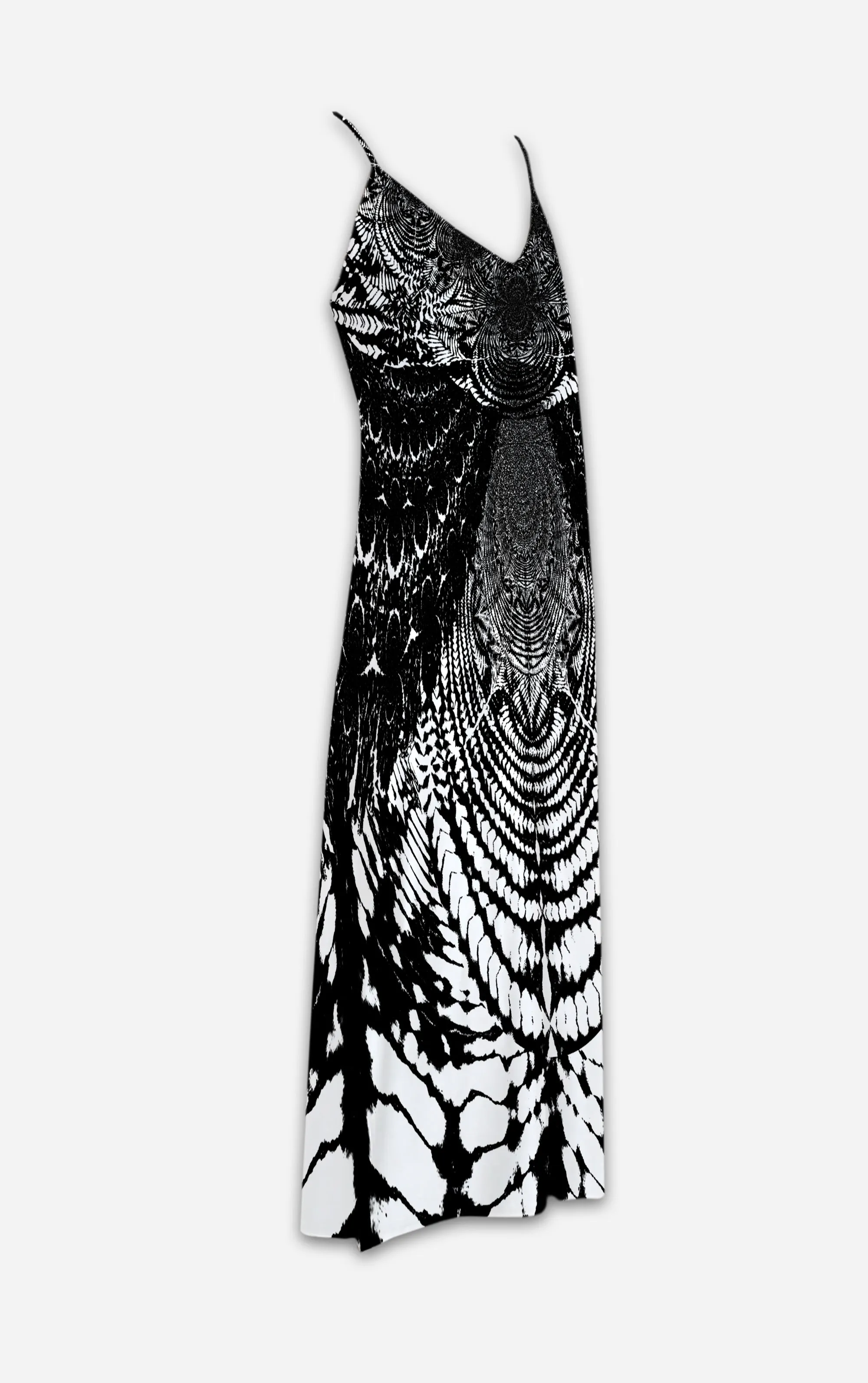 Not Ya Mamas Tie Dye- French Gothic V Neck Slip Dress in Back to Black | Le Leanian™