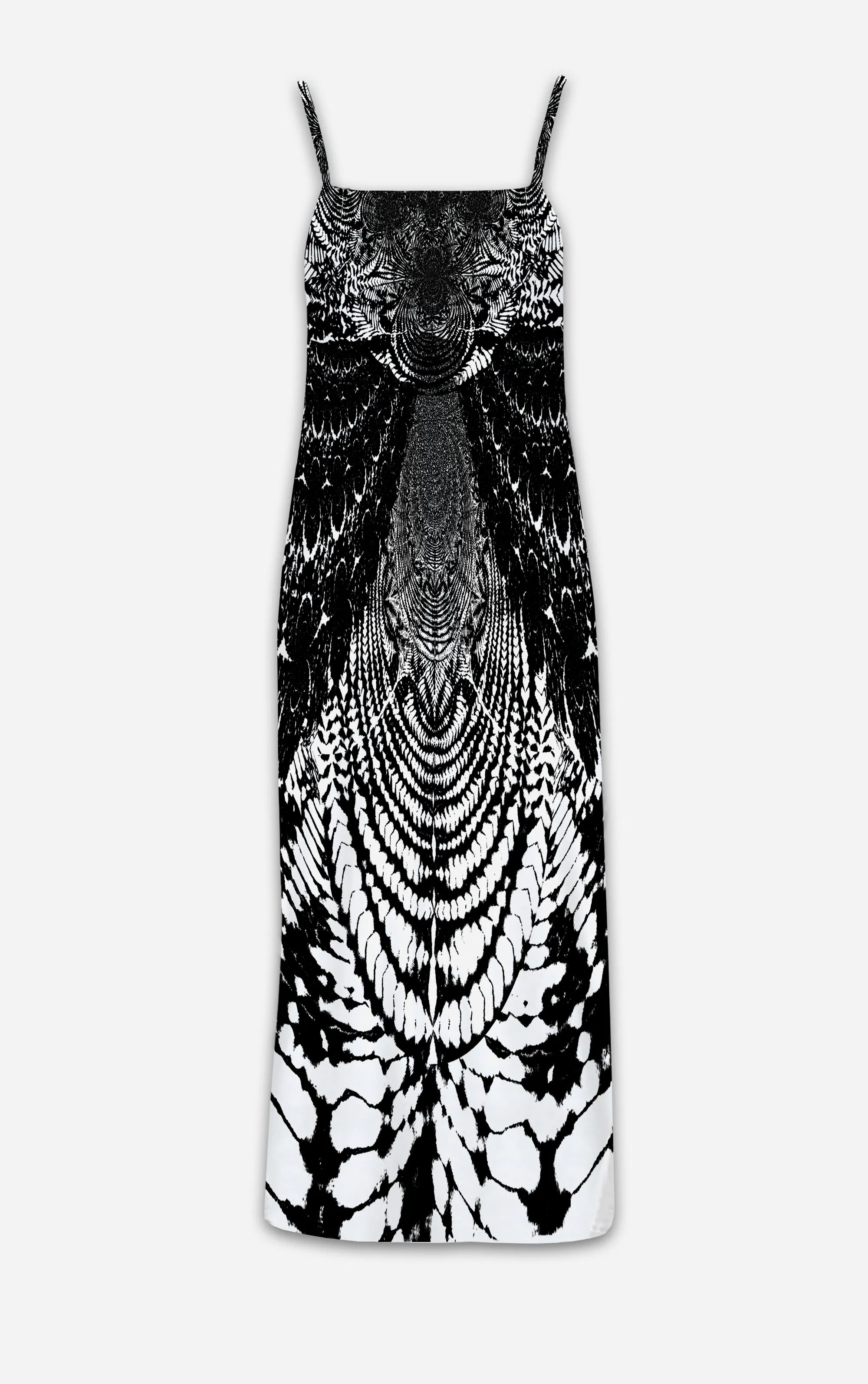 Not Ya Mamas Tie Dye- French Gothic V Neck Slip Dress in Back to Black | Le Leanian™