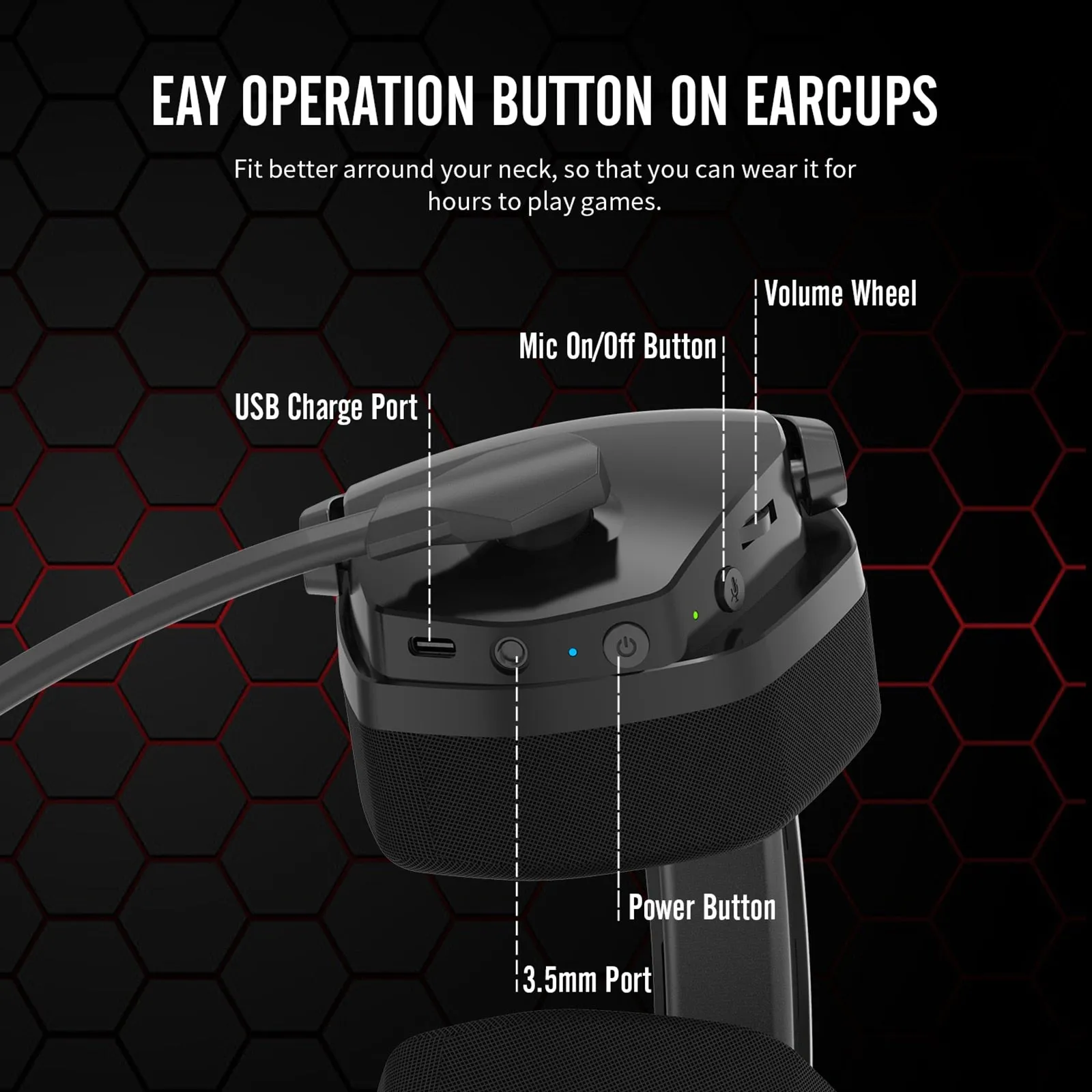 NUBWO G06 2.4G Wireless Gaming Headset