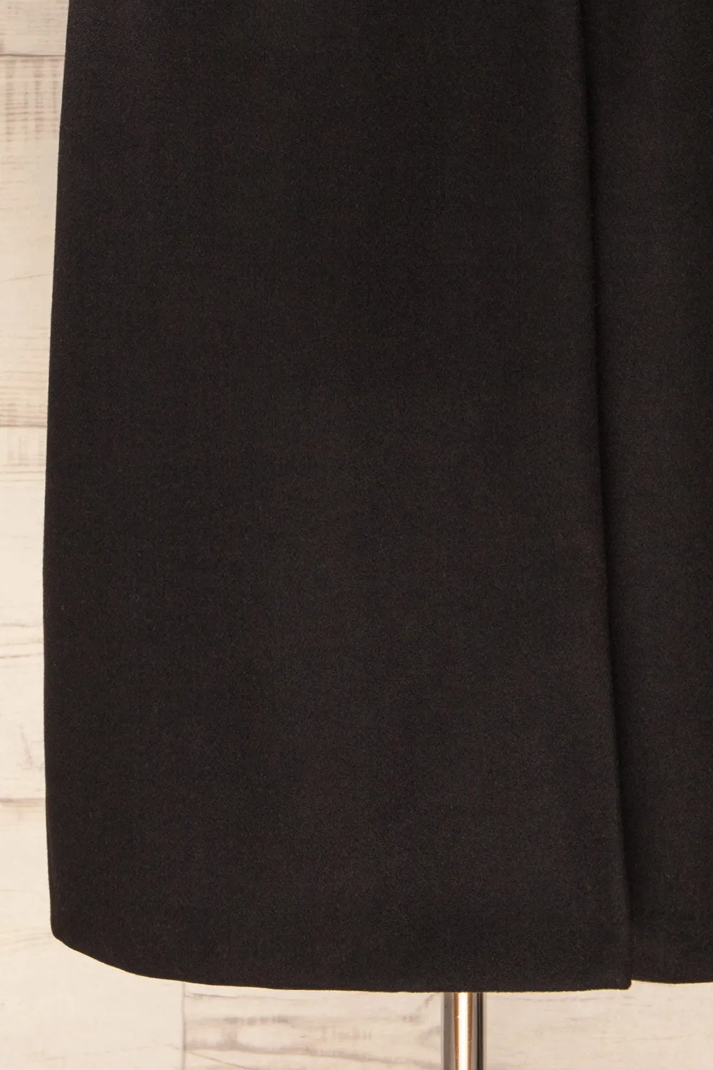 Ockley | Long Black Felt Coat