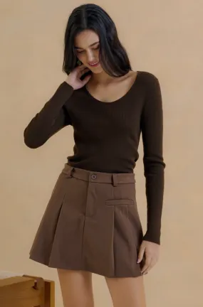 Olive earth soft knit sweater
