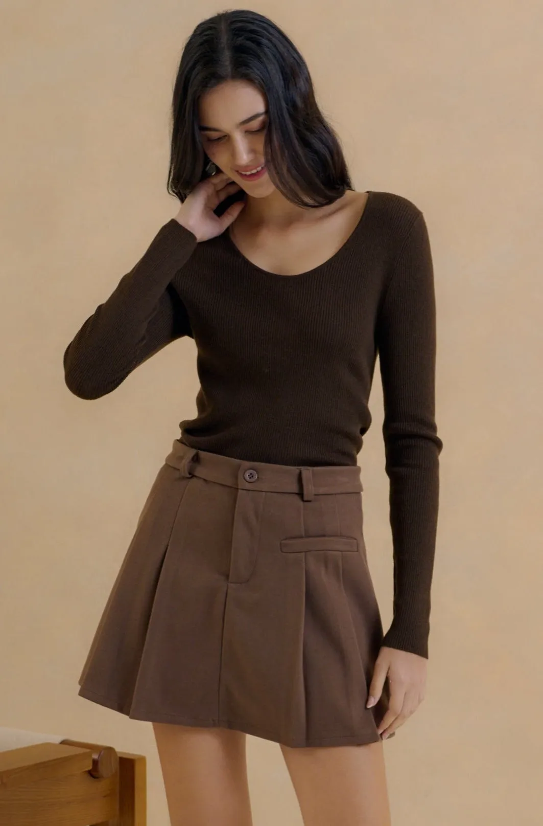 Olive earth soft knit sweater