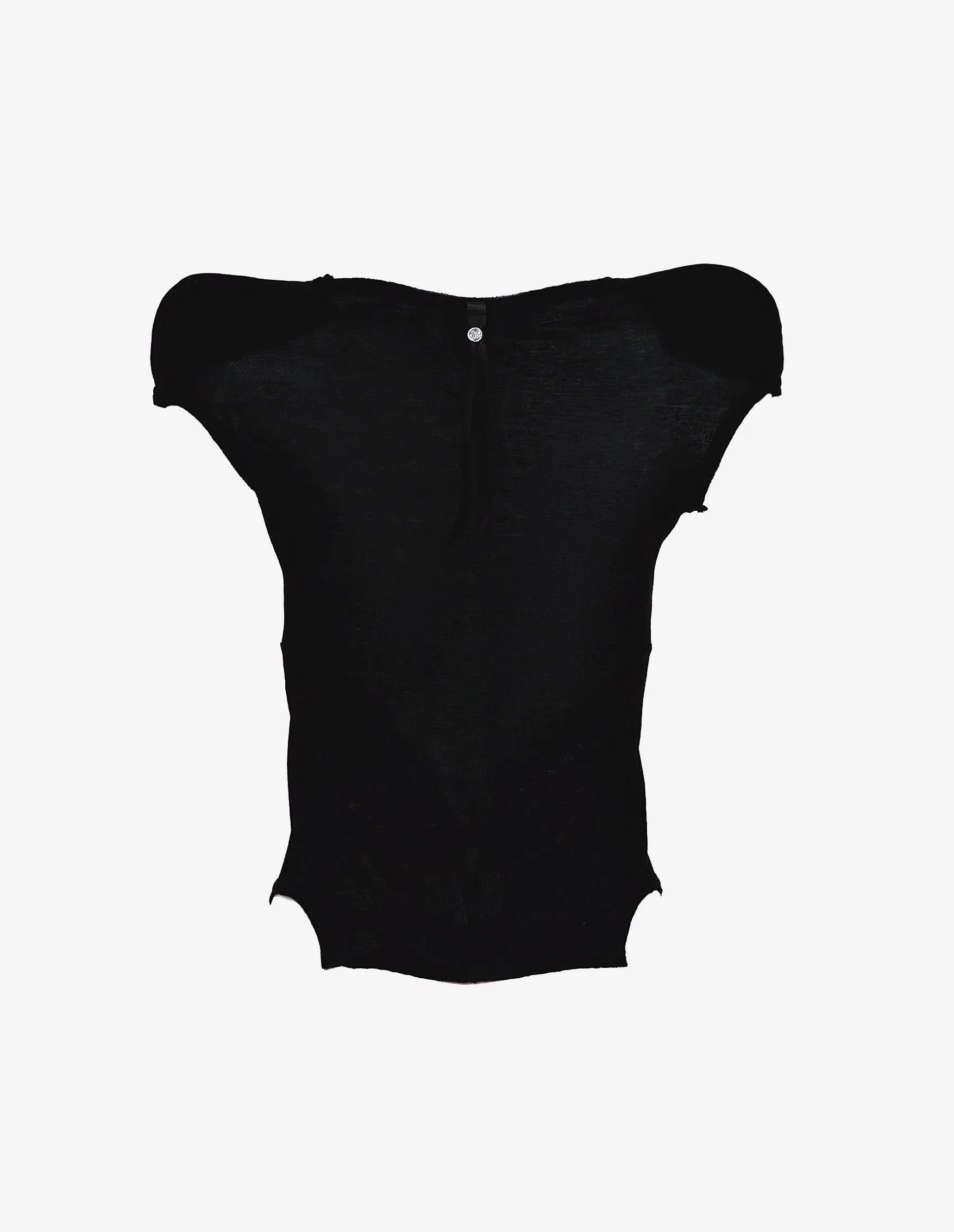 Padded-shoulder T-shirt