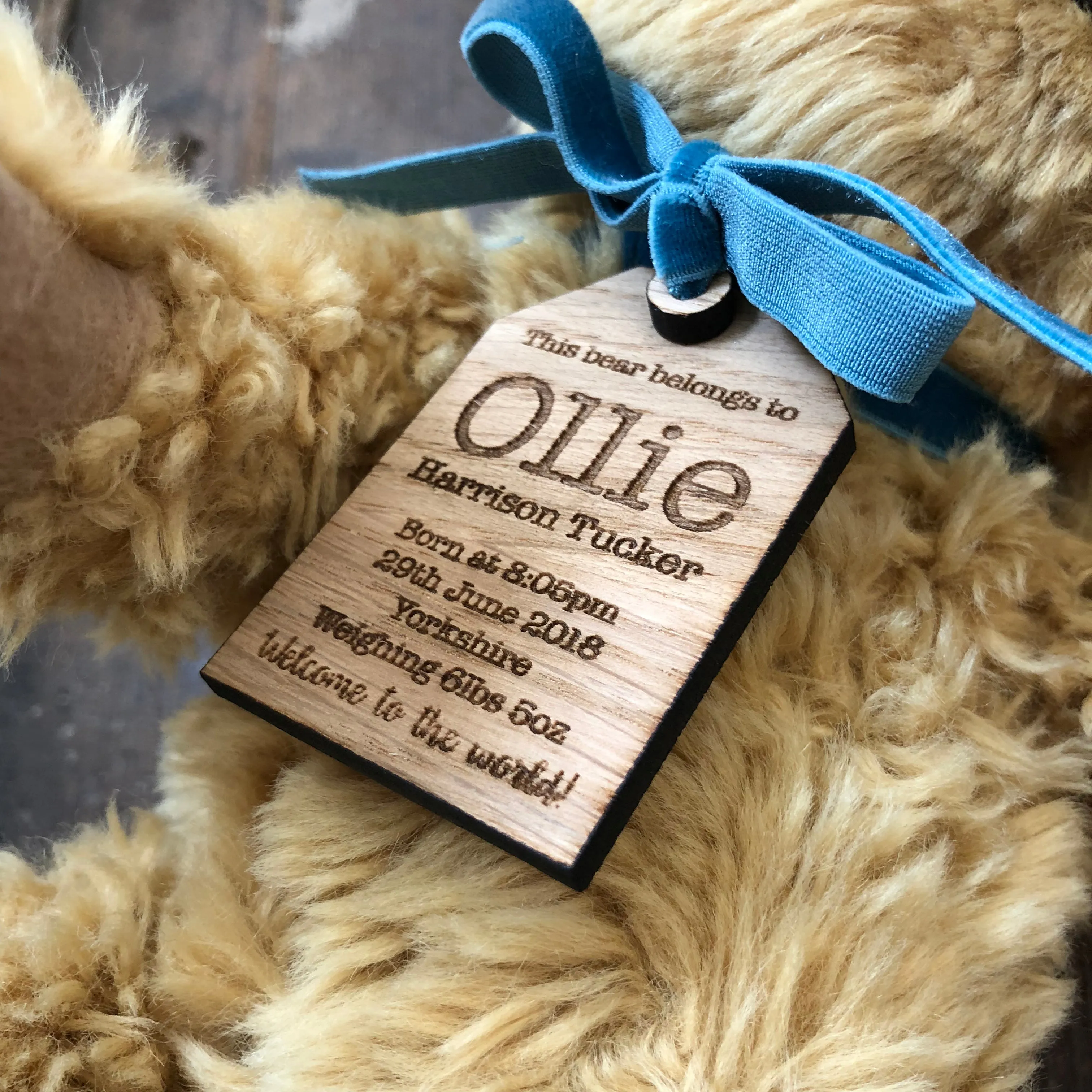 Personalised New Baby Teddy Bear