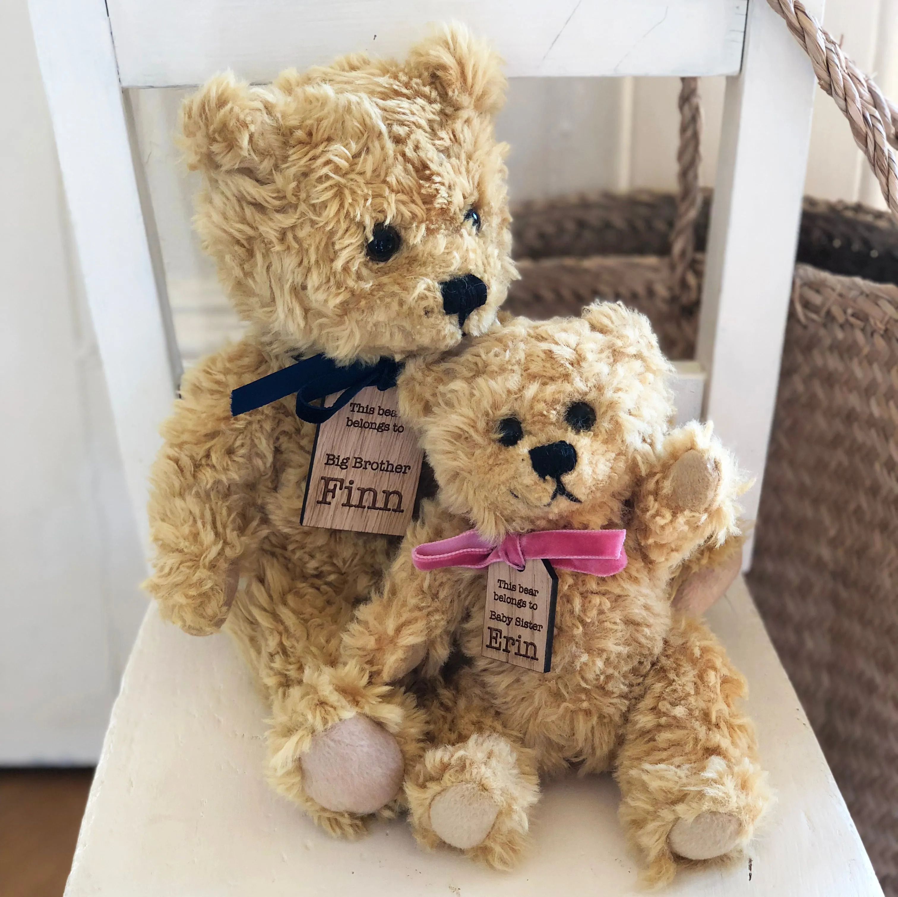 Personalised Siblings Teddy Bears