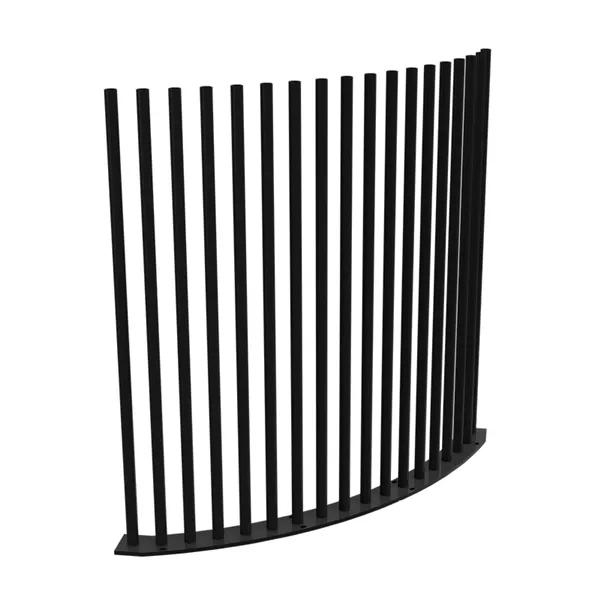 PIK CURVE Panel - 1000Wx1280H - Black  Blade Picket ,Curved Pool Fence Panel