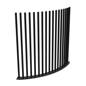 PIK CURVE Panel - 1000Wx1280H - Black  Blade Picket ,Curved Pool Fence Panel