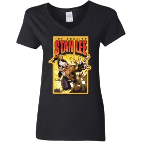 Pow - Entertainment's Amazing Stan Lee Women V-Neck T-Shirt