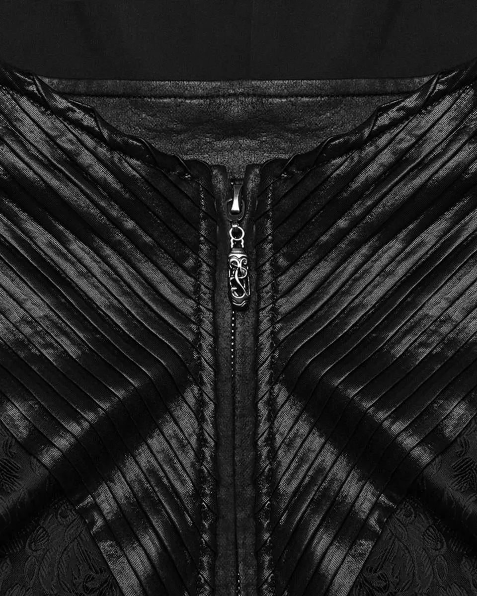 Punk Rave Mens Cyberpunk Apocalptic Gothic Hooded Techwear Coat