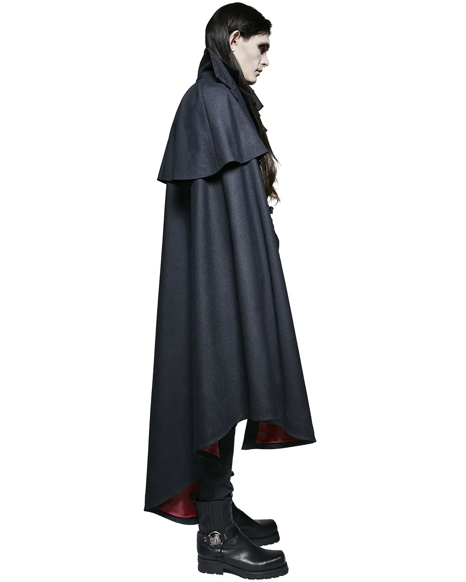 Punk Rave Salazar Mens Cloak - Blue & Black