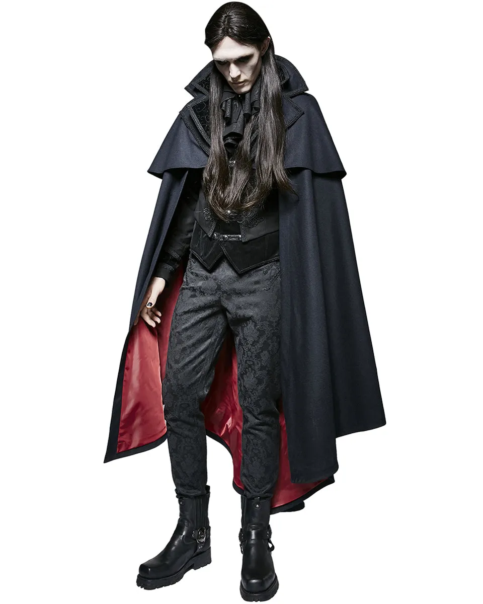 Punk Rave Salazar Mens Cloak - Blue & Black