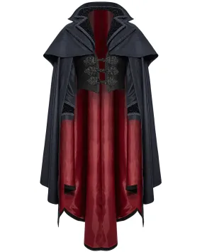 Punk Rave Salazar Mens Cloak - Blue & Black