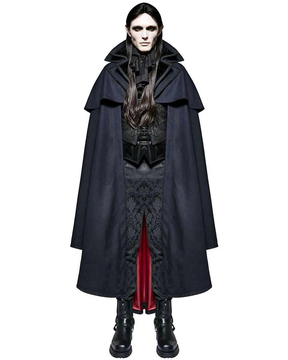 Punk Rave Salazar Mens Cloak - Blue & Black