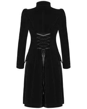 Punk Rave Womens Vespertine Mid-Length Coat - Black