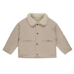 Quilted Winter Coat - Pebble