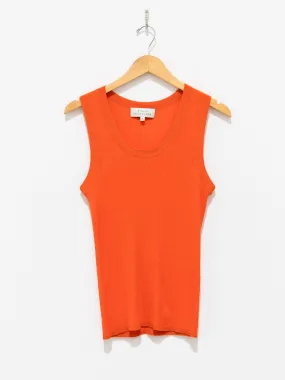 Rakko Fine Crepe Cotton Knit Tank - Mandarin