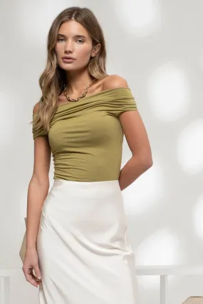REVERSIBLE OFF THE SHOULDER KNIT TOP