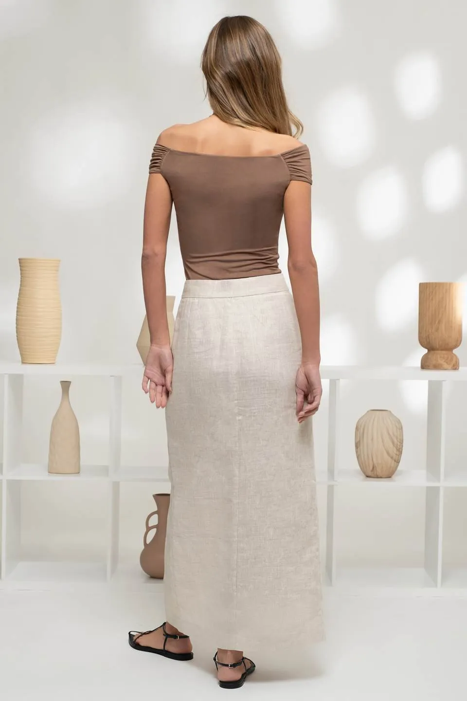 REVERSIBLE OFF THE SHOULDER KNIT TOP
