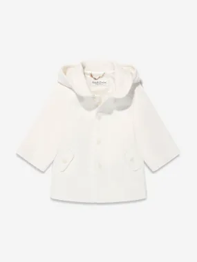 Sarah Louise Boys Hooded Coat in Ivory