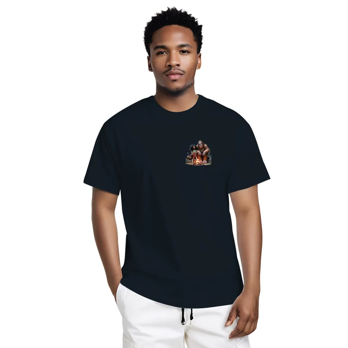 Sarcastic Sasquatch / Bigfoot Short Sleeve Cotton T-shirt , 180GSM