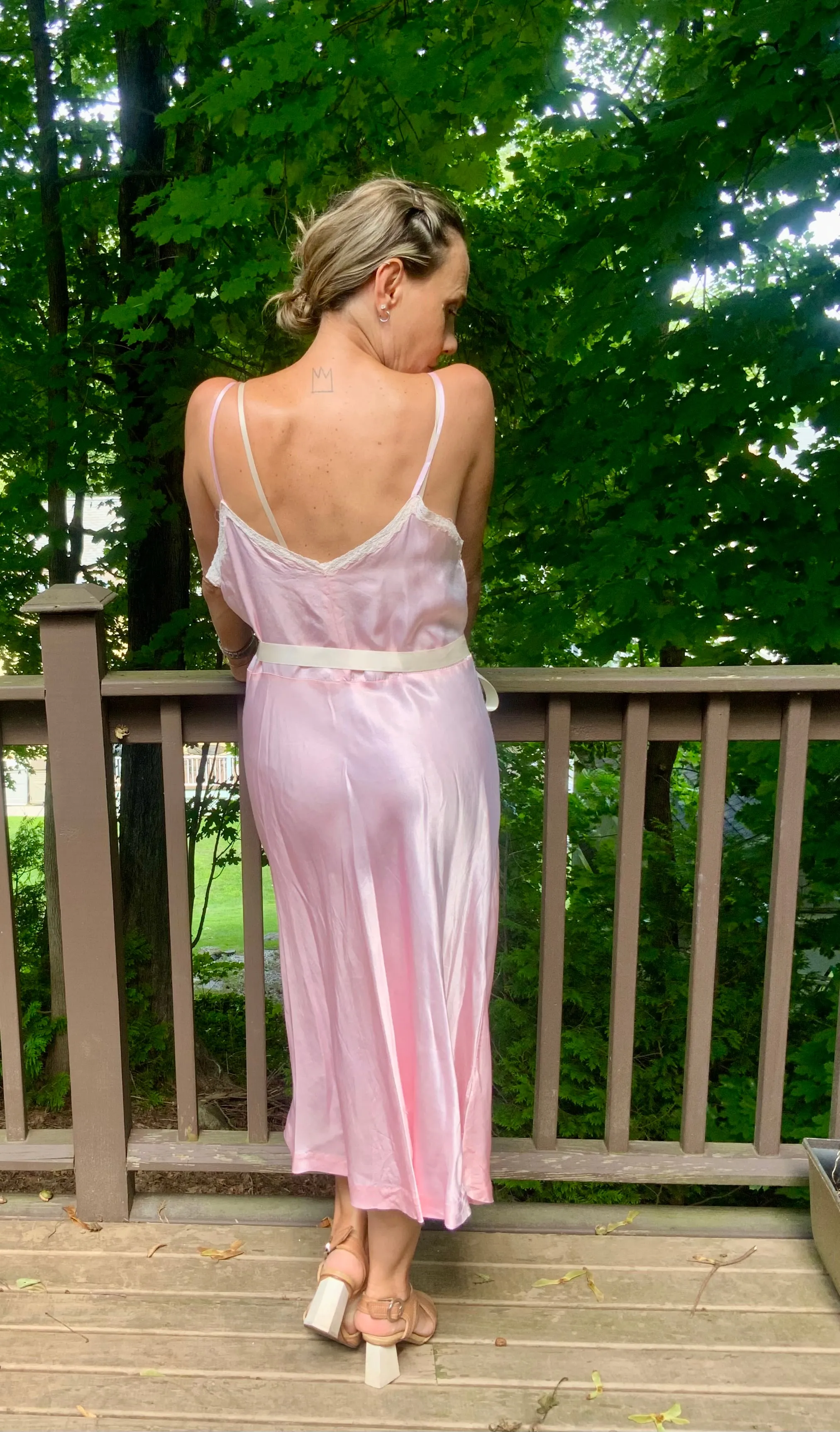 Satin Slip Dress - 40s