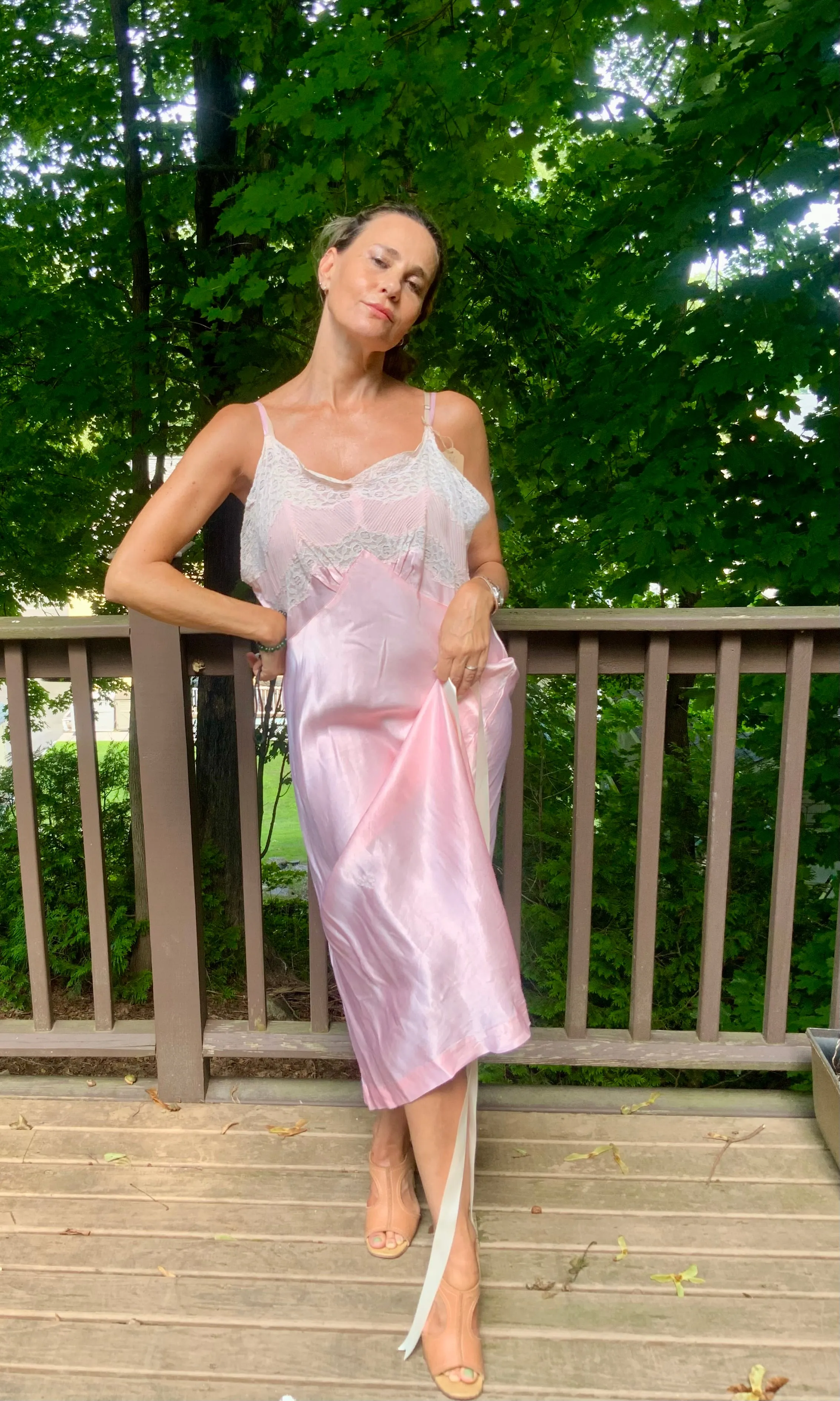 Satin Slip Dress - 40s