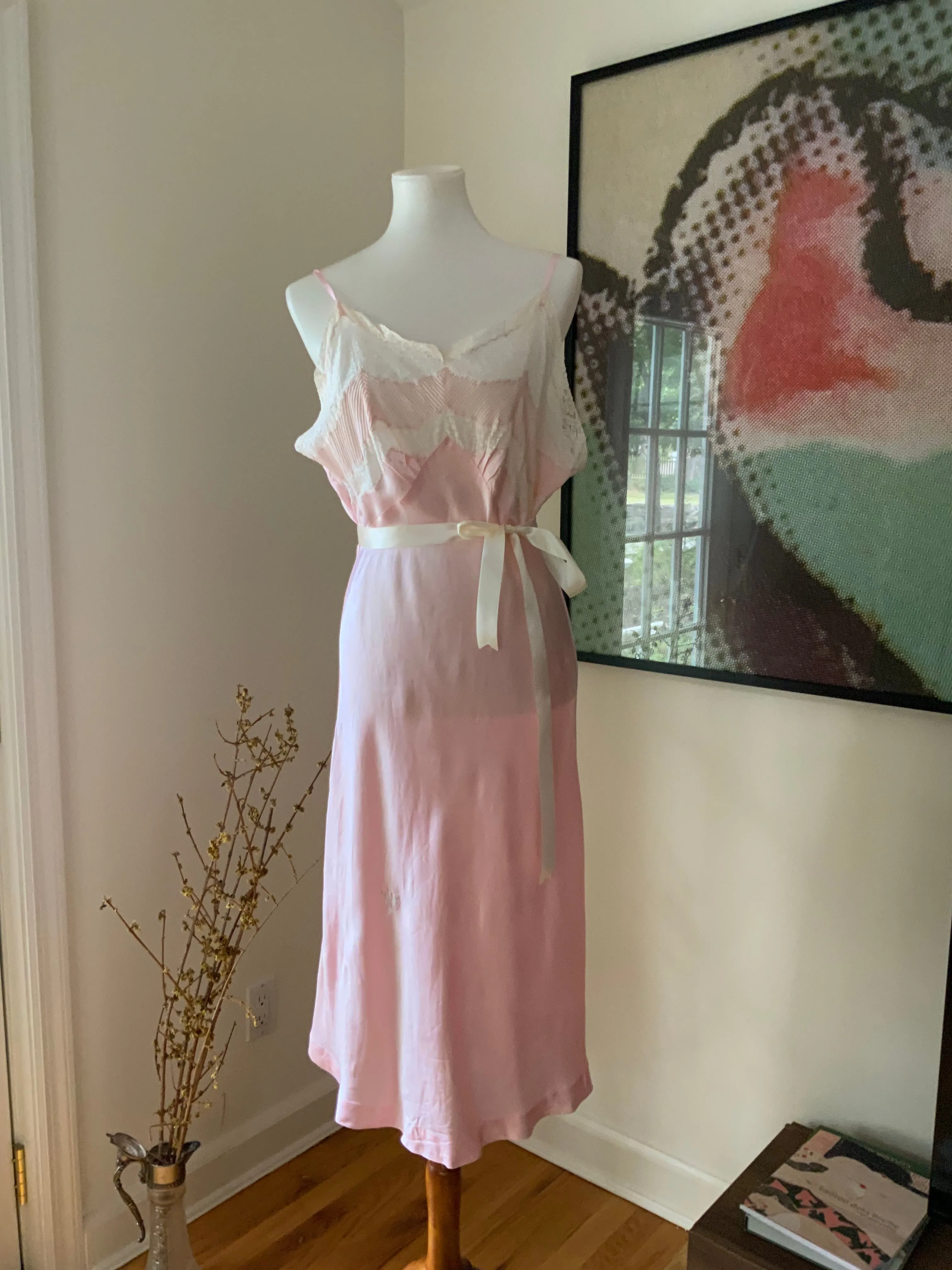 Satin Slip Dress - 40s