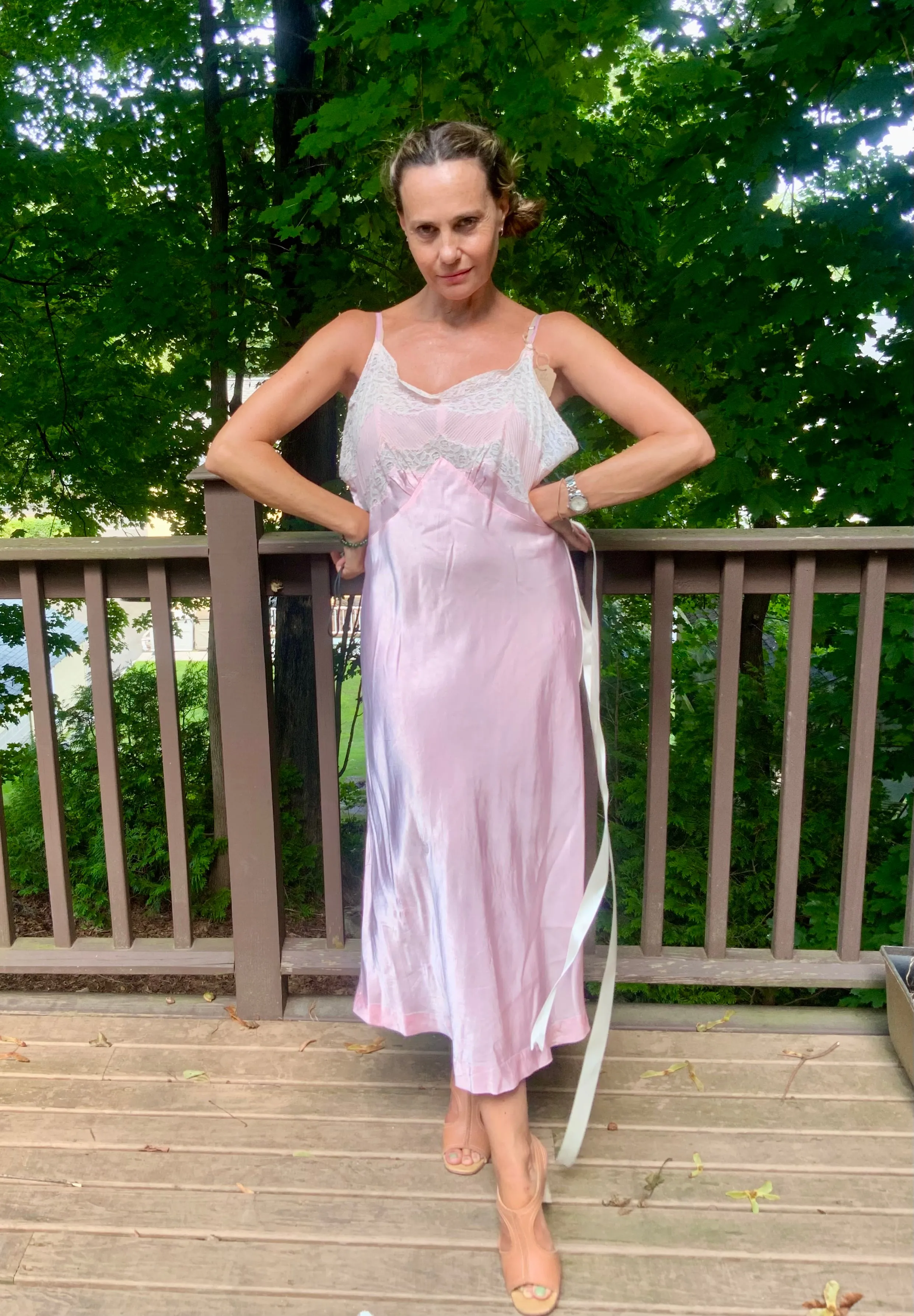 Satin Slip Dress - 40s