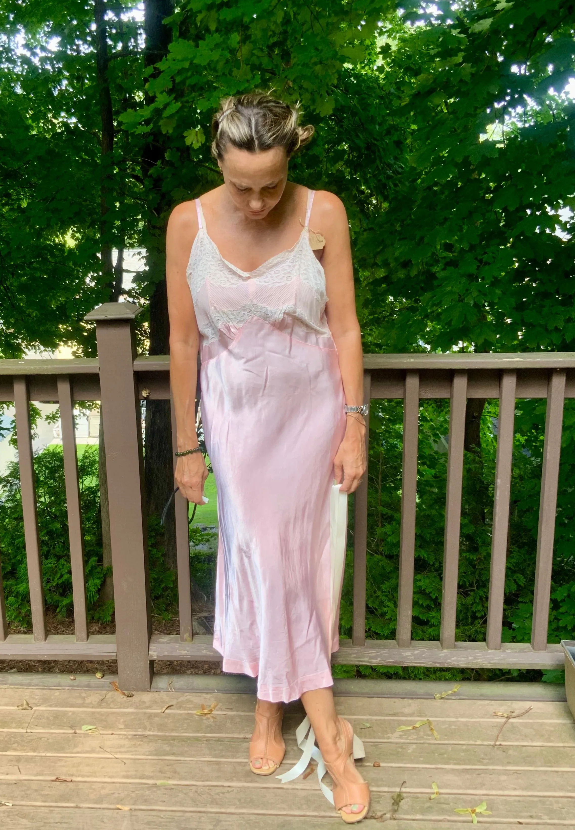 Satin Slip Dress - 40s