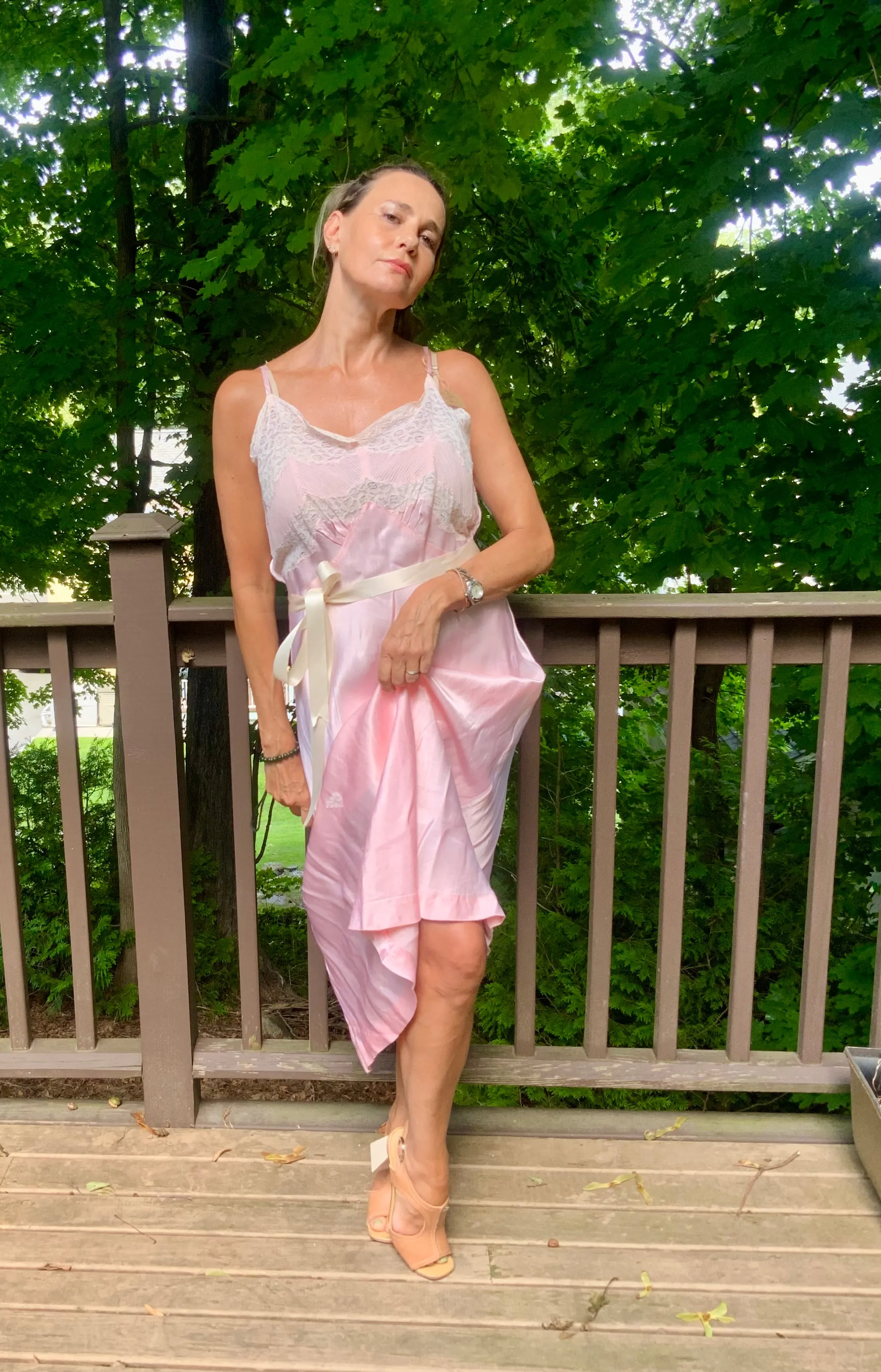 Satin Slip Dress - 40s