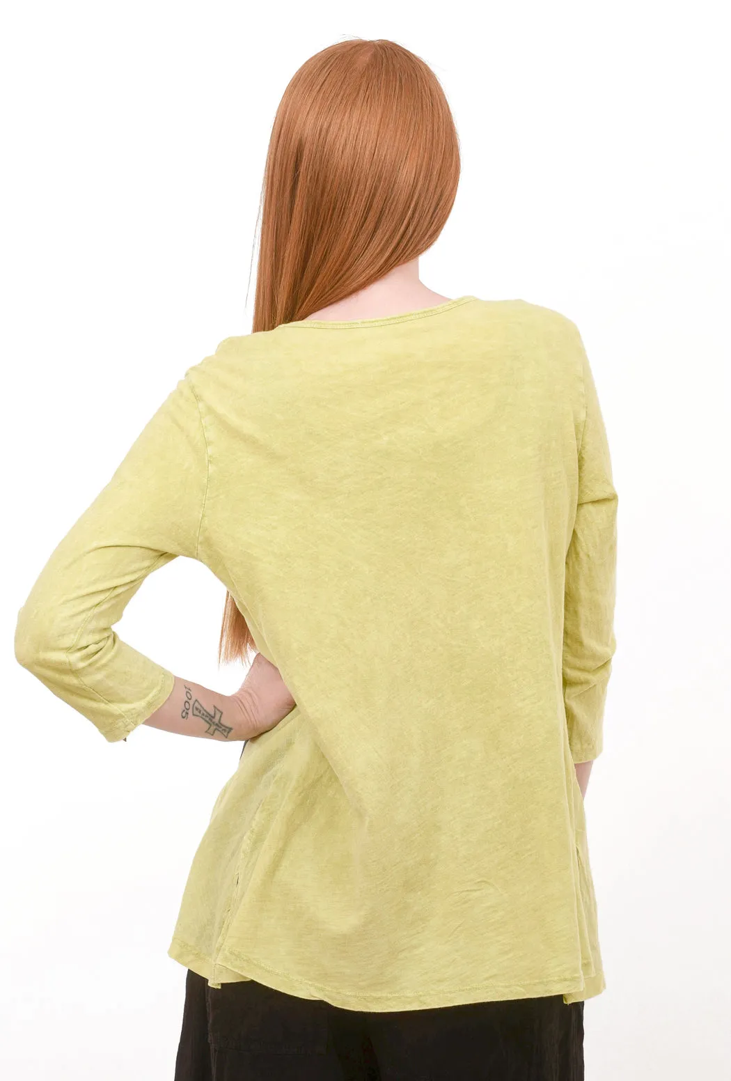 Scrolls Slub Top, Citrus