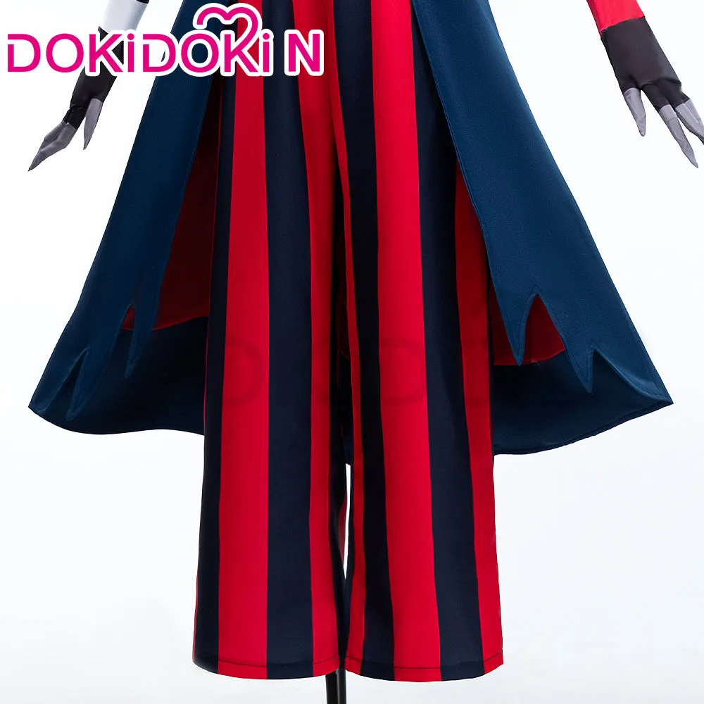 【Size XS-3XL】DokiDoki-N Anime Hell Hotel Cosplay Blue Coat Red Black Costume