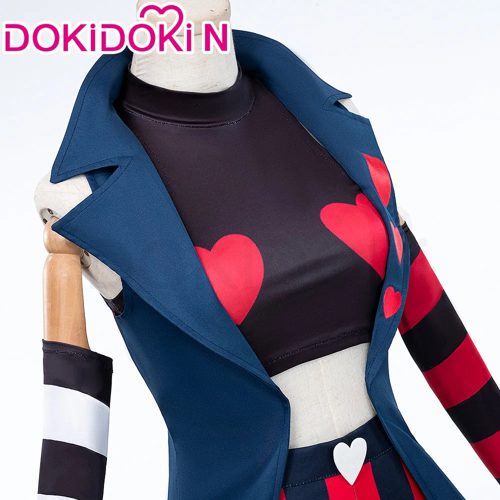 【Size XS-3XL】DokiDoki-N Anime Hell Hotel Cosplay Blue Coat Red Black Costume
