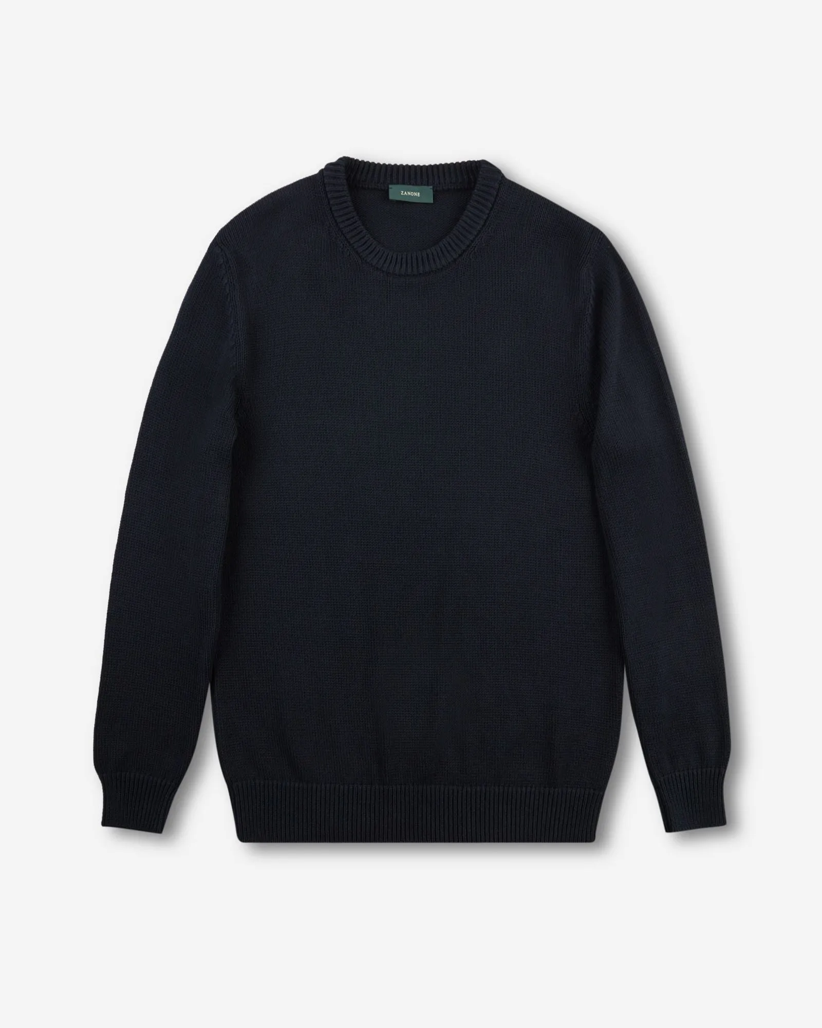 Slim-fit cotton crewneck jumper