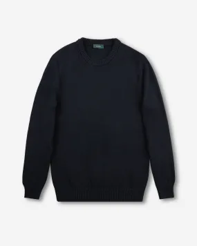 Slim-fit cotton crewneck jumper