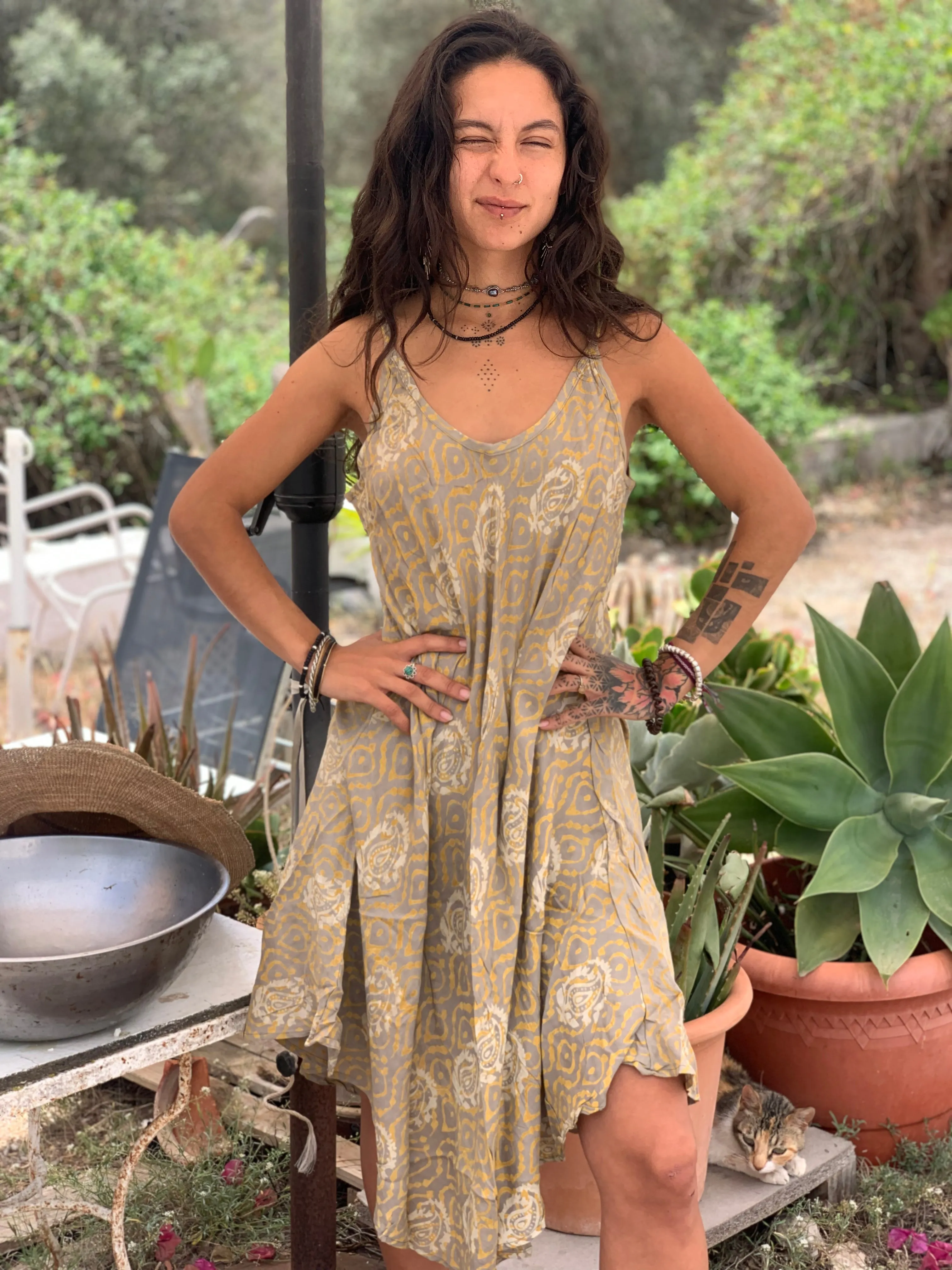 Slip dress batik