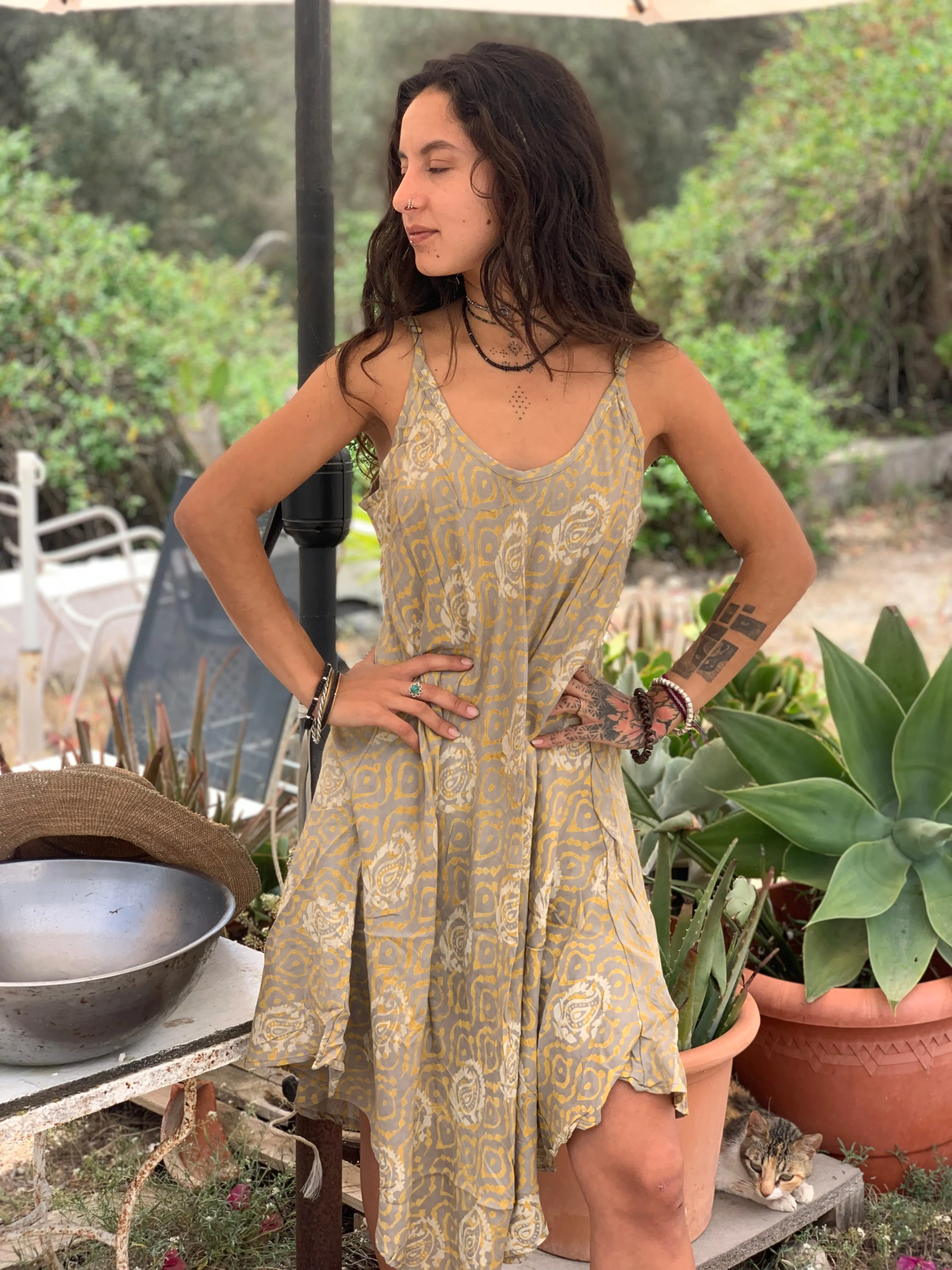 Slip dress batik