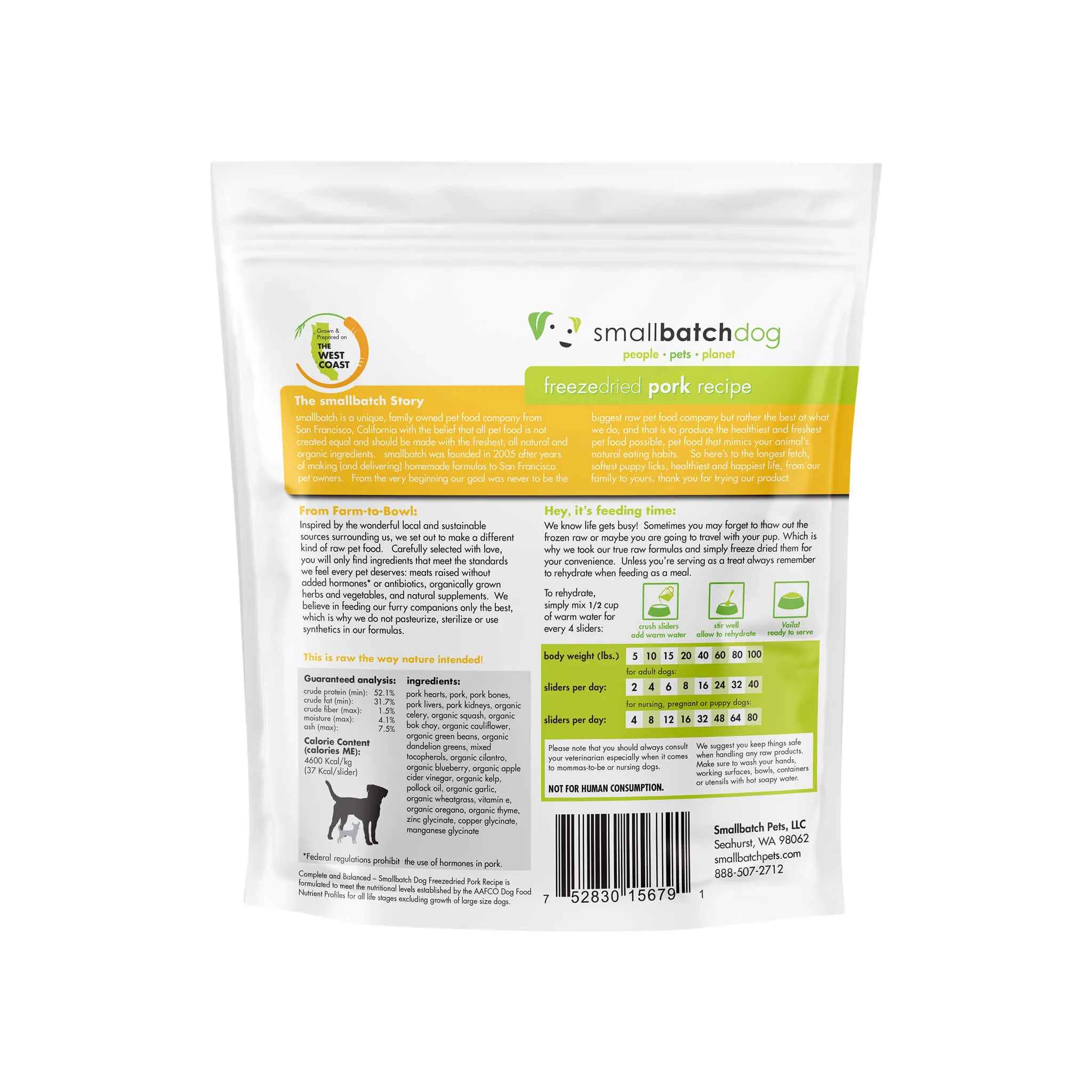 SmallBatch Sliders Freeze Dried Raw Dog Food