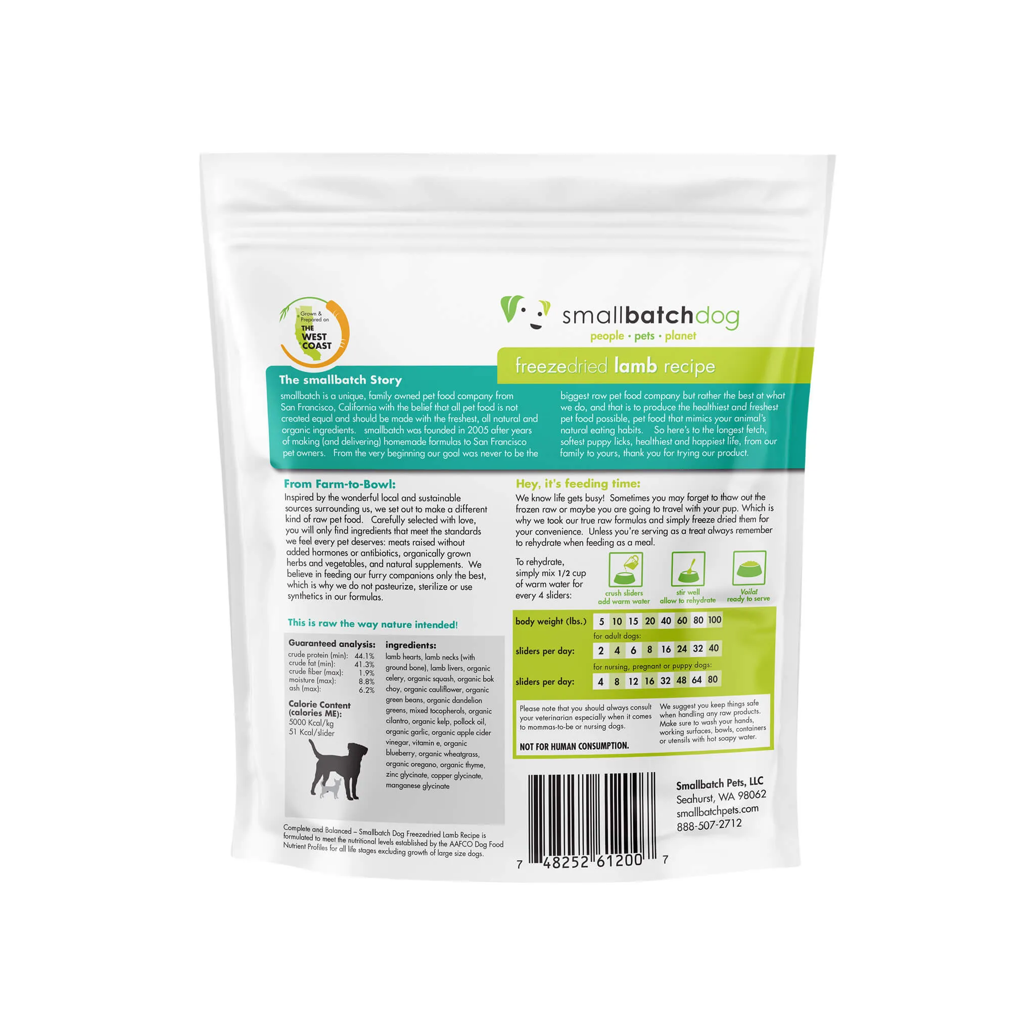 SmallBatch Sliders Freeze Dried Raw Dog Food