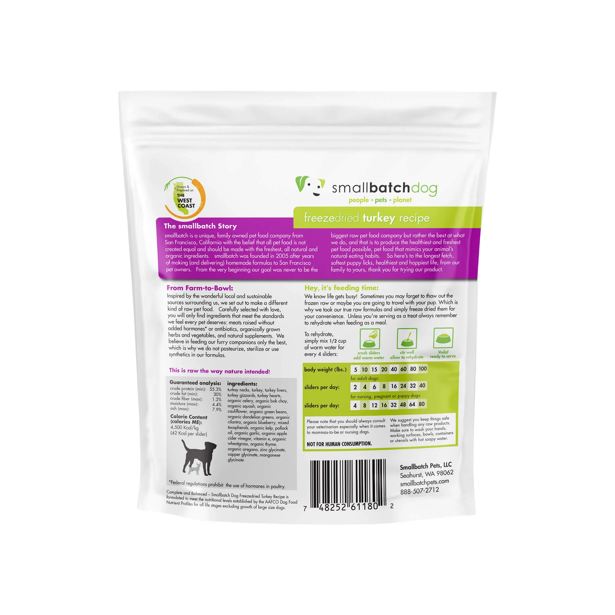 SmallBatch Sliders Freeze Dried Raw Dog Food