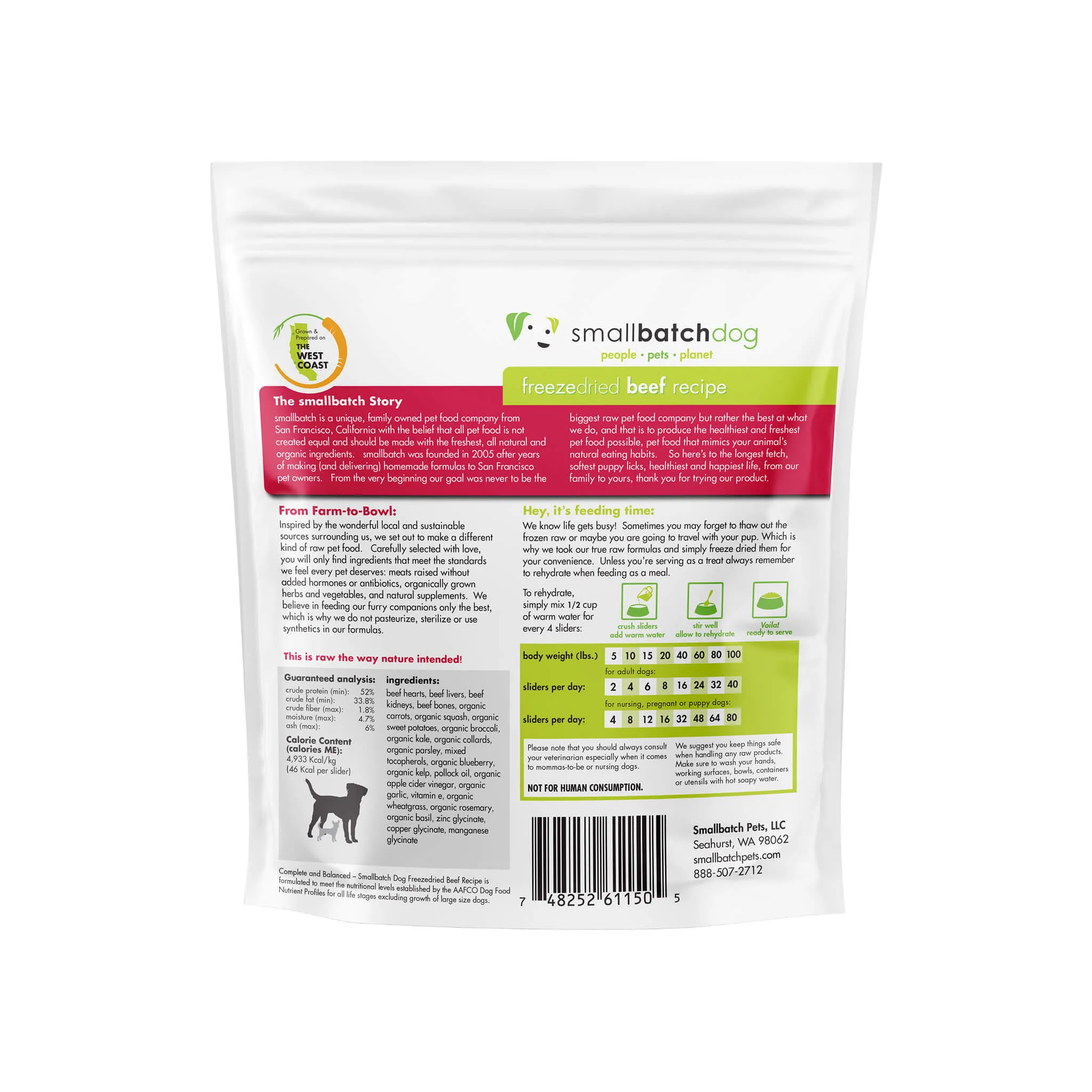 SmallBatch Sliders Freeze Dried Raw Dog Food