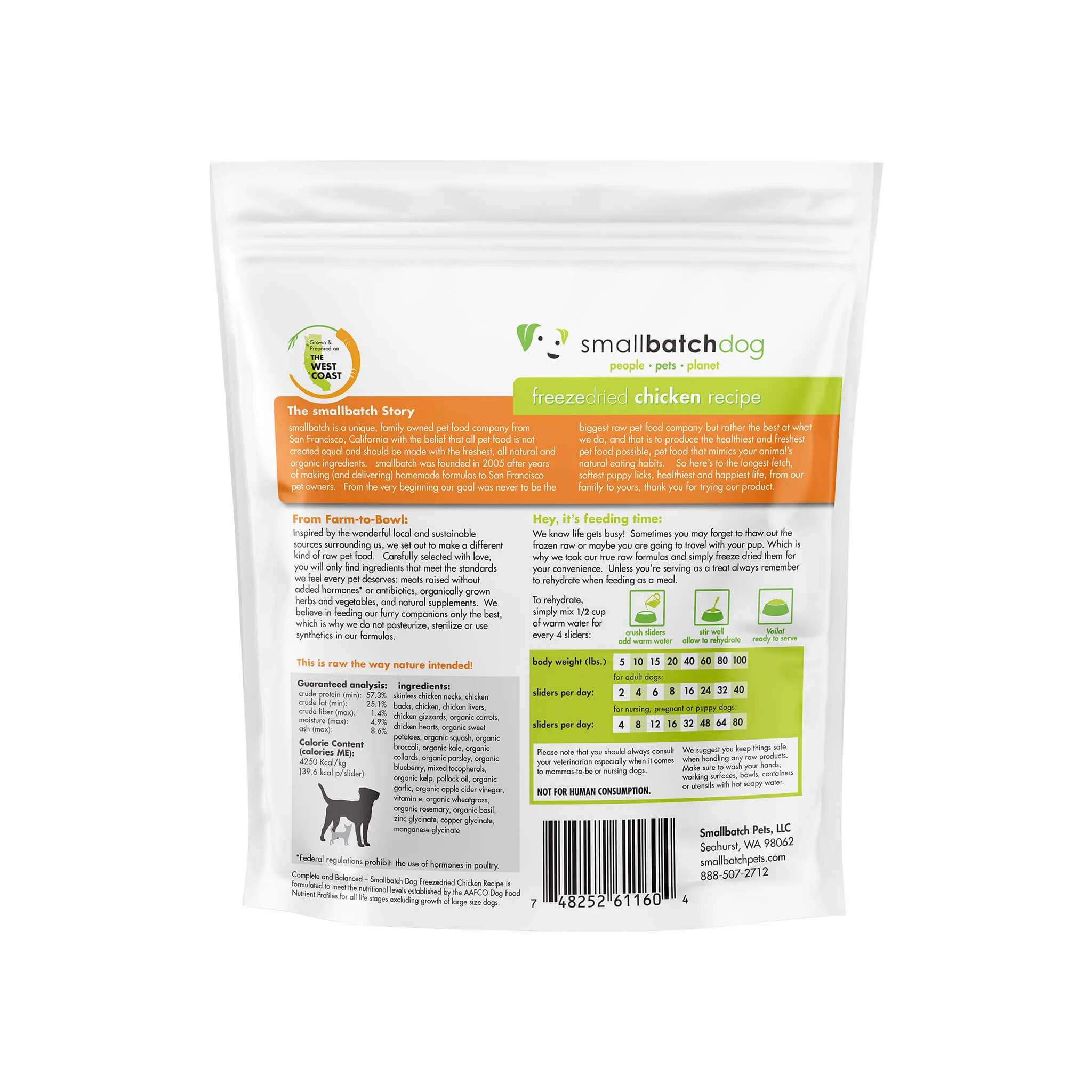 SmallBatch Sliders Freeze Dried Raw Dog Food